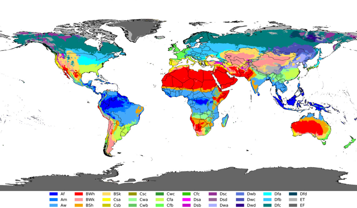 Klimato Klasifikacija - Visuotinė Lietuvių Enciklopedija